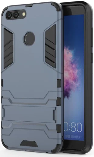 Huawei P Smart Hybride Stand Hoesje Donker Blauw afbeelding 1