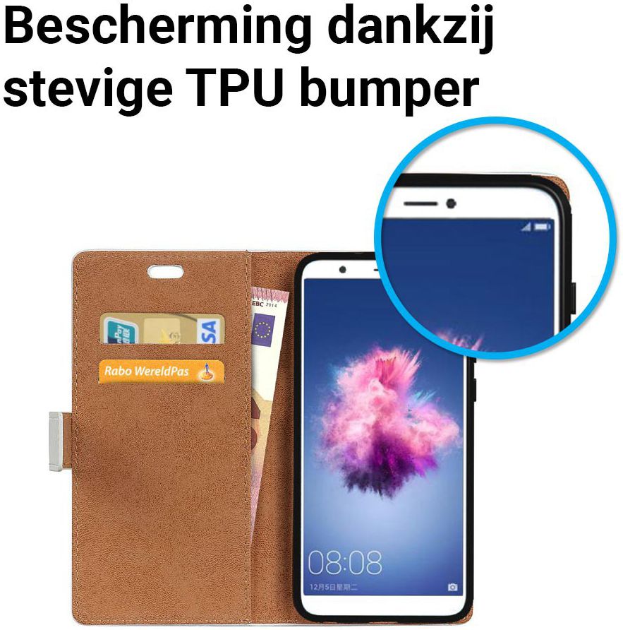 Huawei P Smart Portemonnee Hoesje Uilen in Boom afbeelding 6