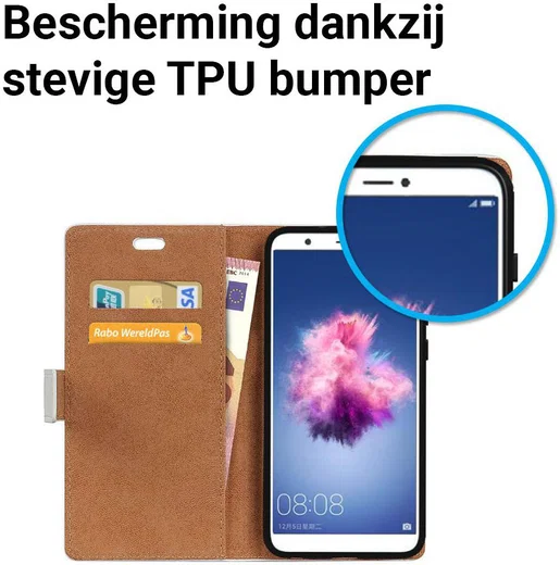 Huawei P Smart Portemonnee Hoesje Uilen in Boom afbeelding 6