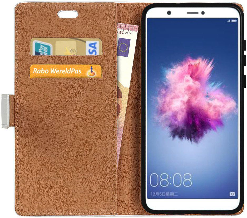 Huawei P Smart Portemonnee Hoesje Uilen in Boom afbeelding 2