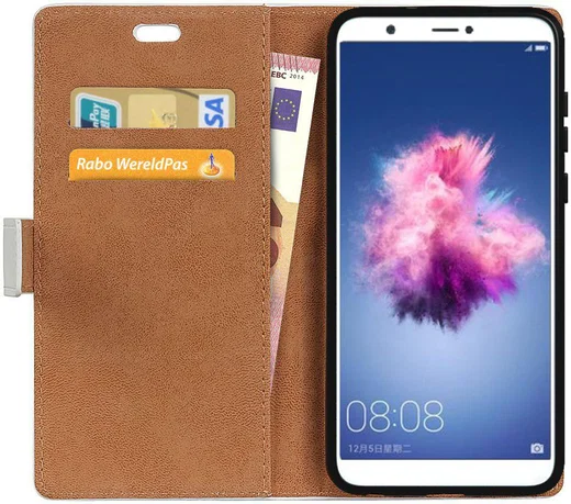 Huawei P Smart Portemonnee Hoesje Uilen in Boom afbeelding 2