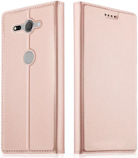 Sony Xperia XZ2 Compact  Book Case met Kaarthouder Roze Goud afbeelding 1