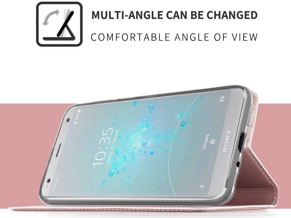 Sony Xperia XZ2 Compact  Book Case met Kaarthouder Roze Goud afbeelding 3