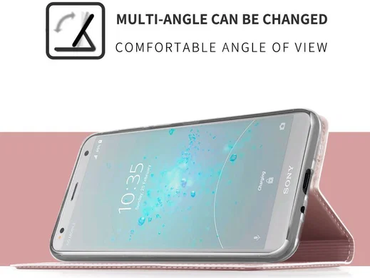 Sony Xperia XZ2 Compact  Book Case met Kaarthouder Roze Goud afbeelding 3