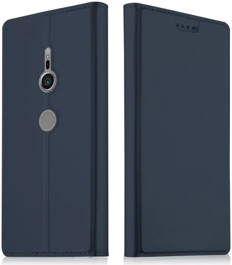 Sony Xperia XZ2 Book Case met Kaarthouder Blauw afbeelding 1