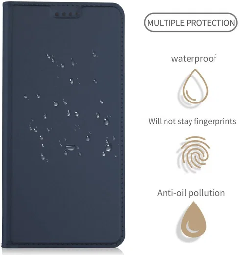 Sony Xperia XZ2 Book Case met Kaarthouder Blauw afbeelding 4