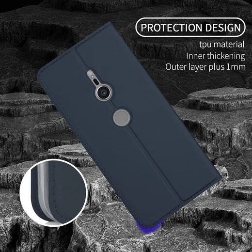 Sony Xperia XZ2 Book Case met Kaarthouder Blauw afbeelding 7