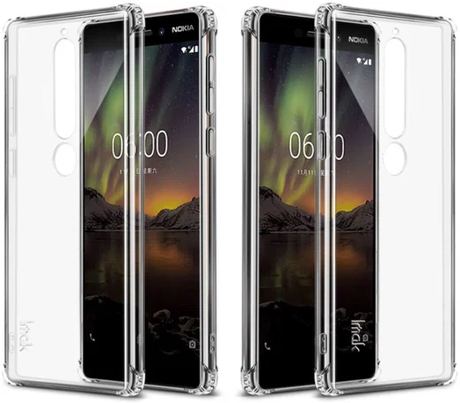 IMAK Nokia 6 (2018) Hoesje Schokbestendig en Flexibel TPU Transparant afbeelding 2