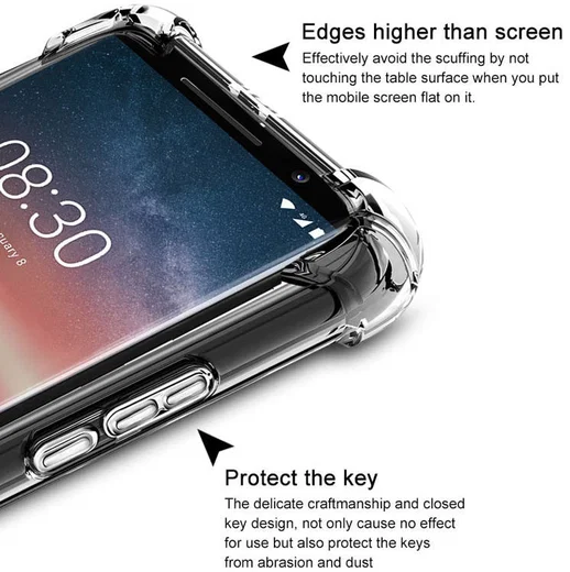 IMAK Nokia 8 Sirocco Hoesje Schokbestendig en Flexibel TPU Matte Zwart afbeelding 4