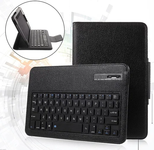 Samsung Galaxy Tab A 10.1 (2016) Bluetooth Toetsenbord Case Zwart afbeelding 18