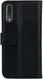 Rosso Deluxe Huawei P20 Hoesje Echt Leer Book Case Zwart afbeelding 2