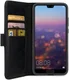 Rosso Deluxe Huawei P20 Hoesje Echt Leer Book Case Zwart afbeelding 5