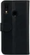 Rosso Deluxe Huawei P20 Lite Hoesje Echt Leer Book Case Zwart afbeelding 4