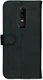 Rosso Deluxe OnePlus 6 Hoesje Echt Leer Book Case Zwart afbeelding 5