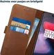 Rosso Deluxe OnePlus 6 Hoesje Echt Leer Book Case Bruin afbeelding 5
