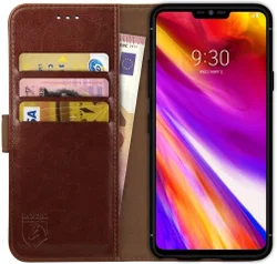 Rosso Element LG G7 Hoesje Book Cover Bruin afbeelding