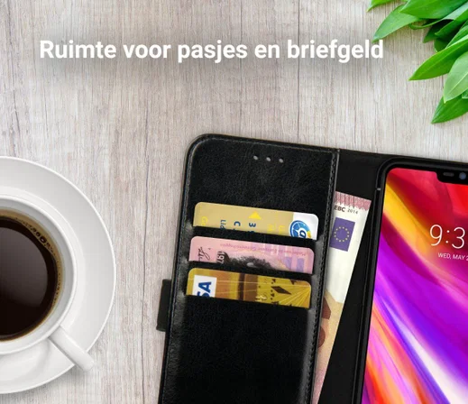 Rosso Element LG G7 Hoesje Book Cover Zwart afbeelding 9