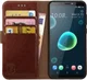 Rosso Element HTC Desire 12 Hoesje Book Cover Bruin afbeelding 1
