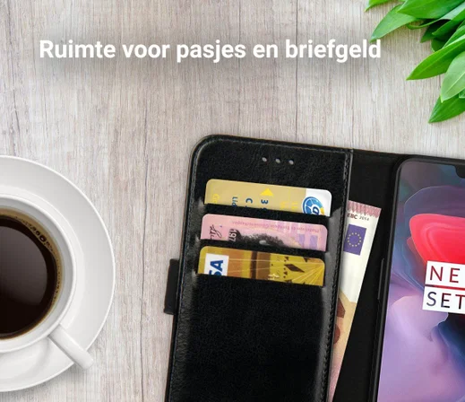 Rosso Element OnePlus 6 Hoesje Book Cover Zwart afbeelding 9