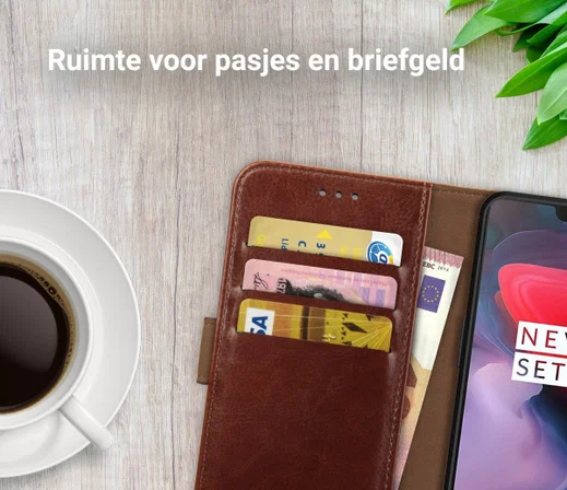 Rosso Element OnePlus 6 Hoesje Book Cover Bruin afbeelding 8