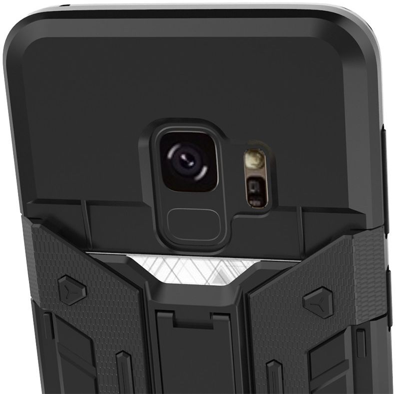 Hybride Samsung Galaxy S9 Hoesje met Kaarthouder Zwart afbeelding 4