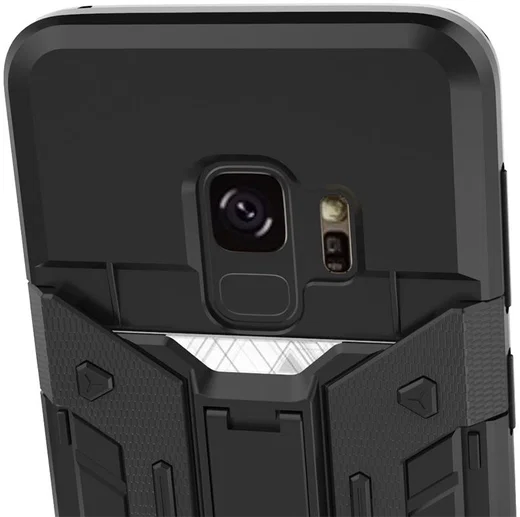 Hybride Samsung Galaxy S9 Hoesje met Kaarthouder Zwart afbeelding 4
