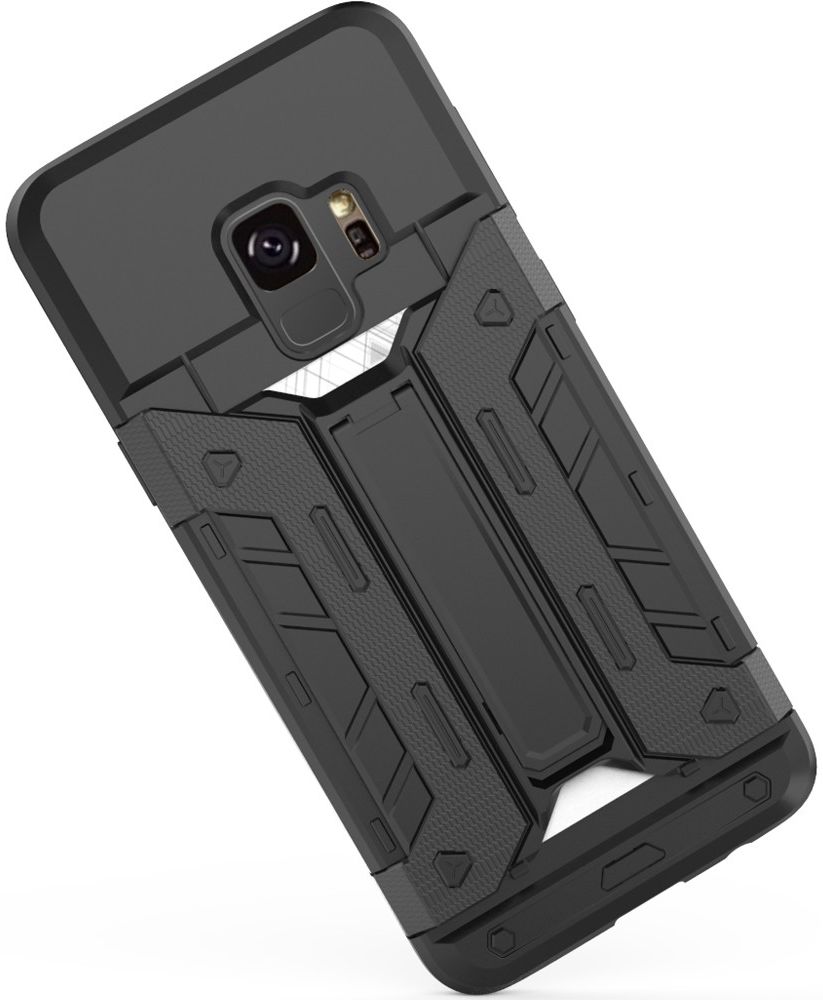 Hybride Samsung Galaxy S9 Hoesje met Kaarthouder Zwart afbeelding 6
