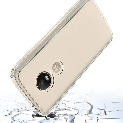 Motorola Moto E5 Hoesje met Bumper Transparant afbeelding 2