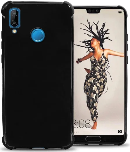 Huawei P20 Lite Hoesje met Bumper Zwart afbeelding 1