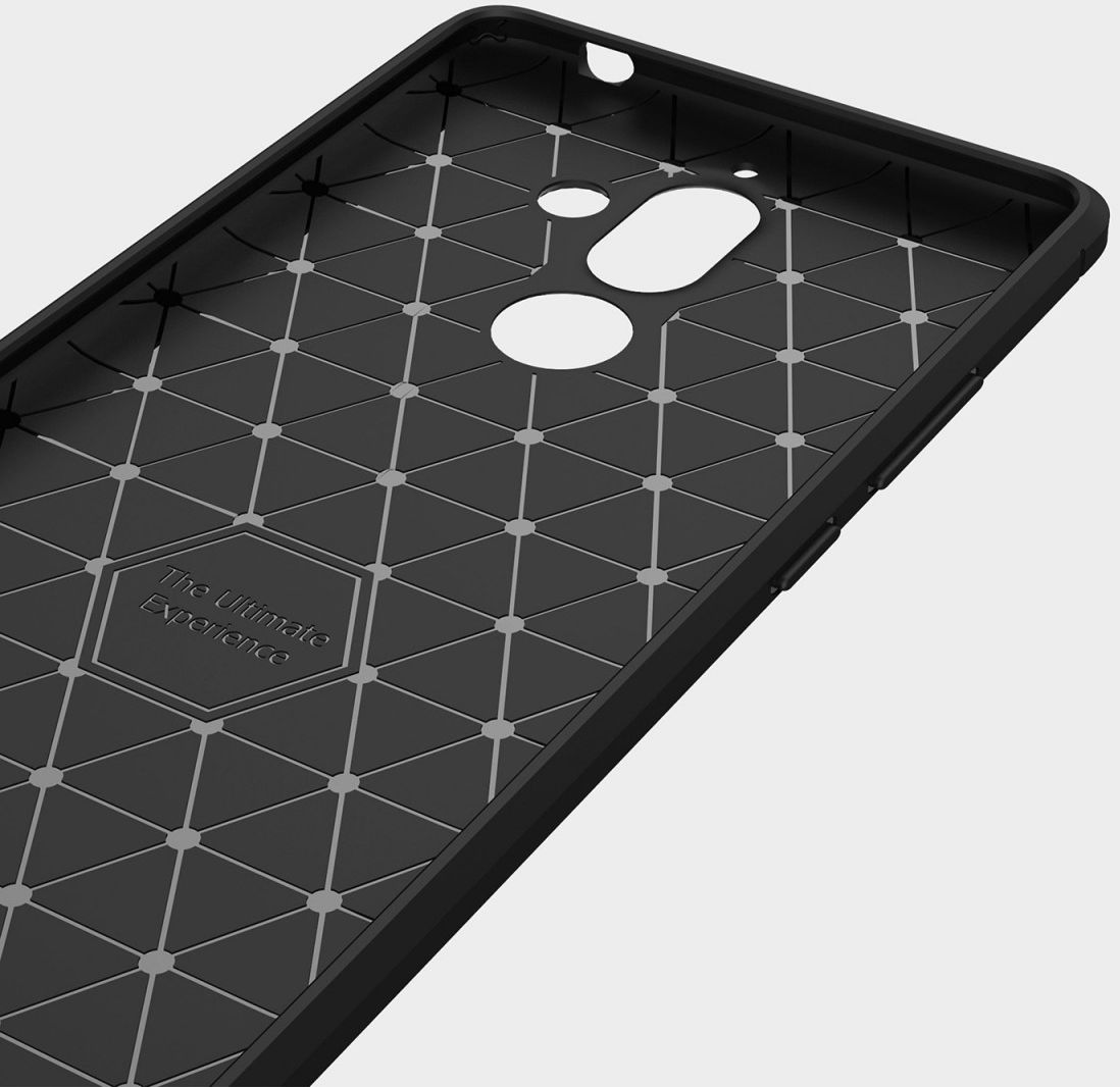 Nokia 7 Plus Geborsteld TPU Hoesje Blauw afbeelding 4