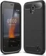 Nokia 1 Geborsteld TPU Hoesje Zwart afbeelding 1