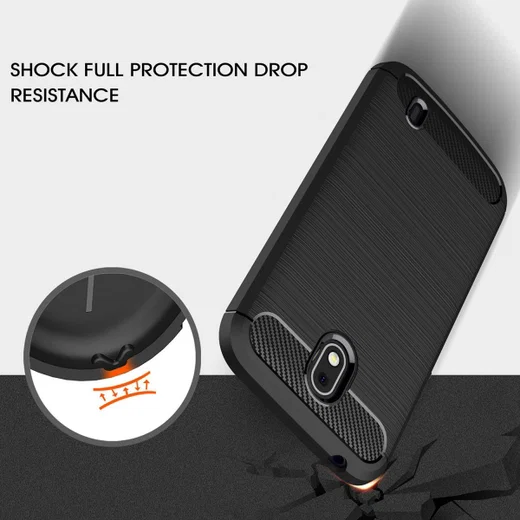 Nokia 1 Geborsteld TPU Hoesje Zwart afbeelding 4