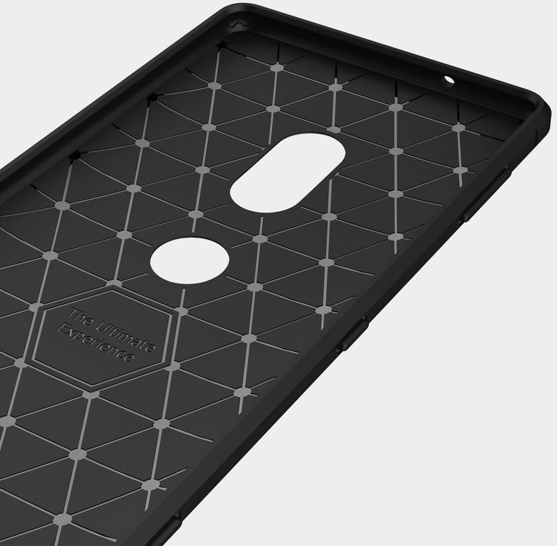 Sony Xperia XZ2 Geborsteld TPU Hoesje Blauw afbeelding 4