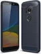 Motorola Moto E5 Geborsteld TPU Hoesje Blauw afbeelding 1
