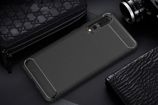Huawei P20 Pro Geborsteld TPU Hoesje Zwart afbeelding 9