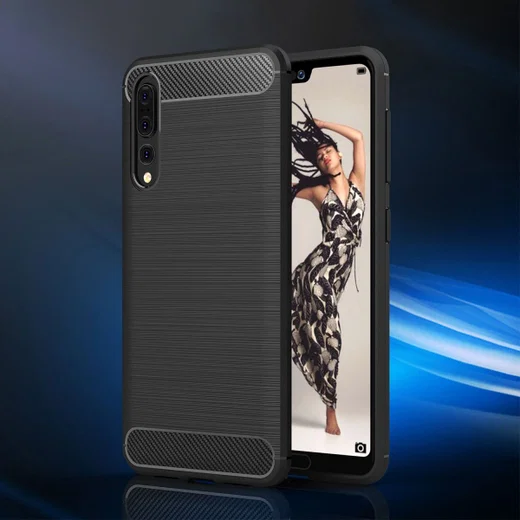 Huawei P20 Pro Geborsteld TPU Hoesje Zwart afbeelding 10
