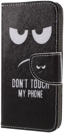 Huawei P Smart Portemonnee Hoesje met Don't Touch My Phone Print afbeelding 10