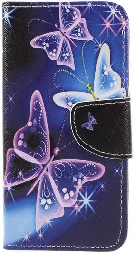 Huawei P Smart Portemonee Hoesje met Vlinders Print afbeelding 1