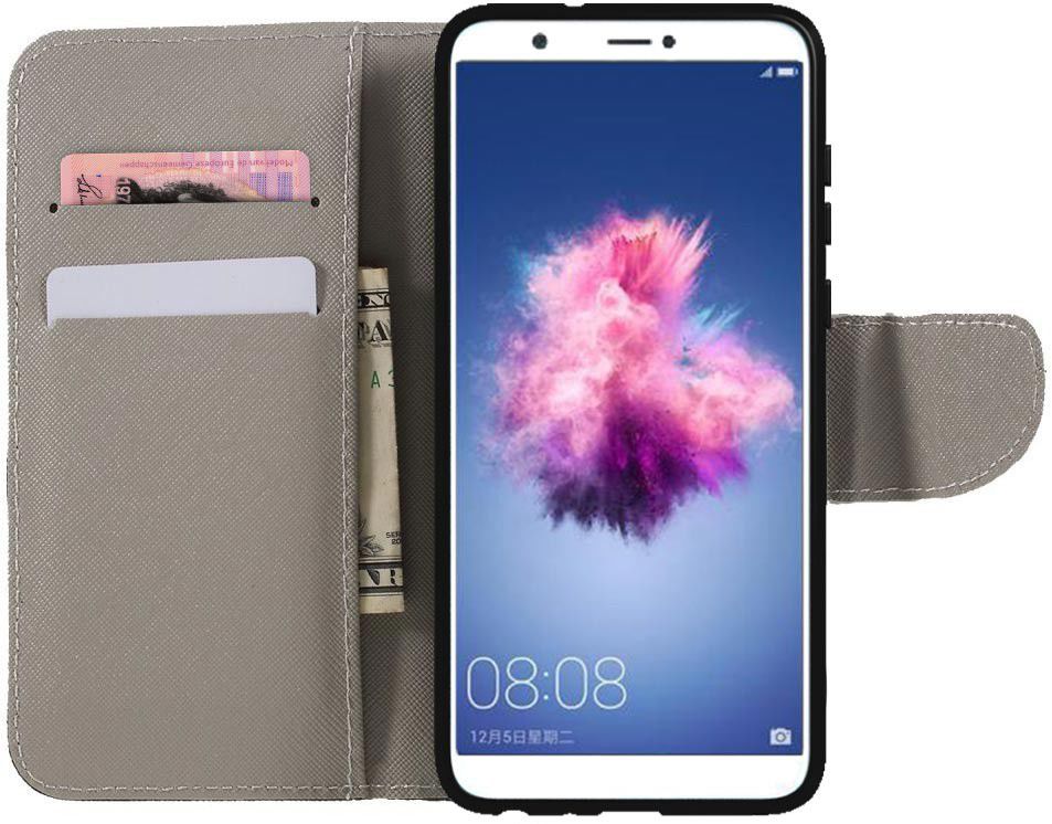 Huawei P Smart Portemonee Hoesje met Vlinders Print afbeelding 2
