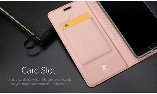 Dux Ducis Huawei P20 Bookcase Hoesje Roze Goud afbeelding 8