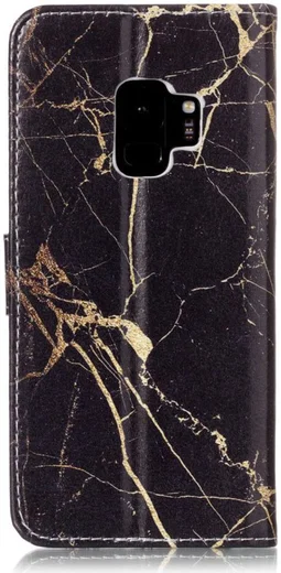 Samsung Galaxy S9 Portemonnee Hoesje Goud Marmer Print afbeelding 8
