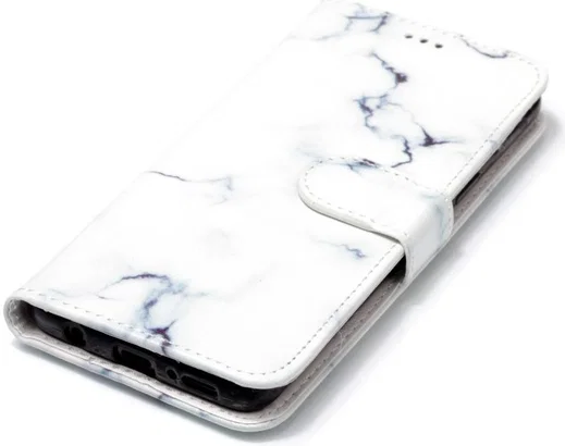Samsung Galaxy S9 Portemonnee Hoesje Wit Marmer Print afbeelding 9