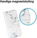 Samsung Galaxy S9 Portemonnee Hoesje Wit Marmer Print afbeelding 5