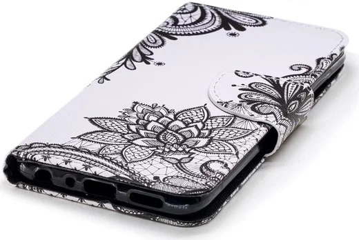 Huawei P Smart Portemonnee Hoesje met Bloem Print afbeelding 9