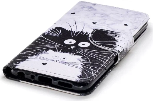 Huawei P Smart Portemonnee Hoesje met Poes Print afbeelding 9