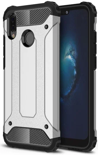 Huawei P20 lite Hybride Hoesje Grijs afbeelding 1