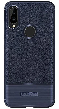 Huawei P20 Lite Rugged Armor Geborsteld TPU Hoesje Blauw afbeelding 1