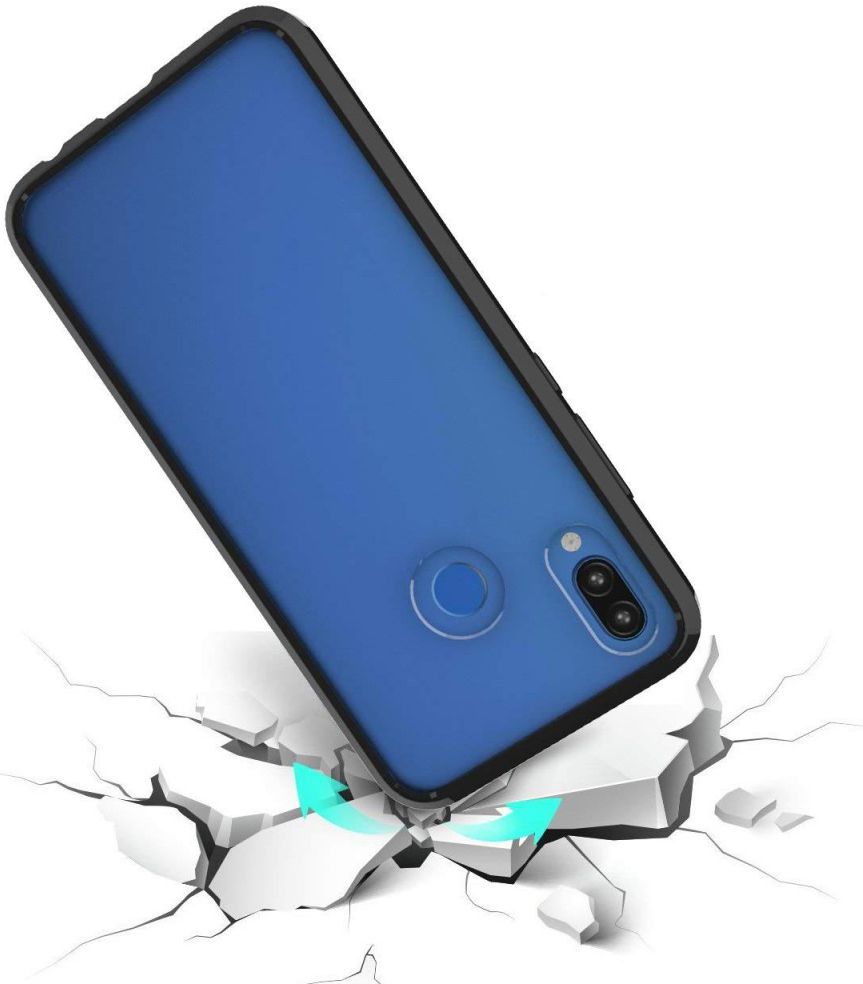 Huawei P20 Lite Hoesje Armor Backcover Zwart afbeelding 2