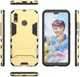 Huawei P20 Lite Hybride Hoesje met Standaard Goud afbeelding 3