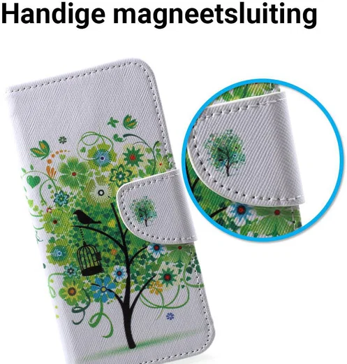 Huawei P20 Lite Portemonnee Hoesje met Print Boom afbeelding 3